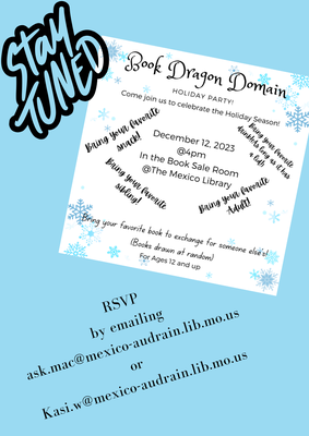 Book Dragon Domain Teen Book Club Holiday Party