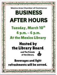Mexico Area Chamber of Commerce Business After Hours at the Mexico Library