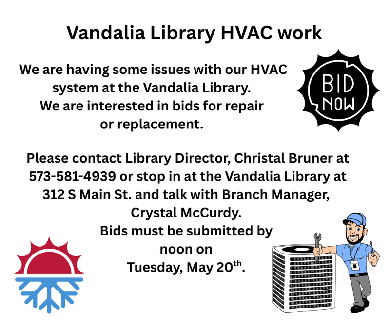 Vandalia Library HVAC work